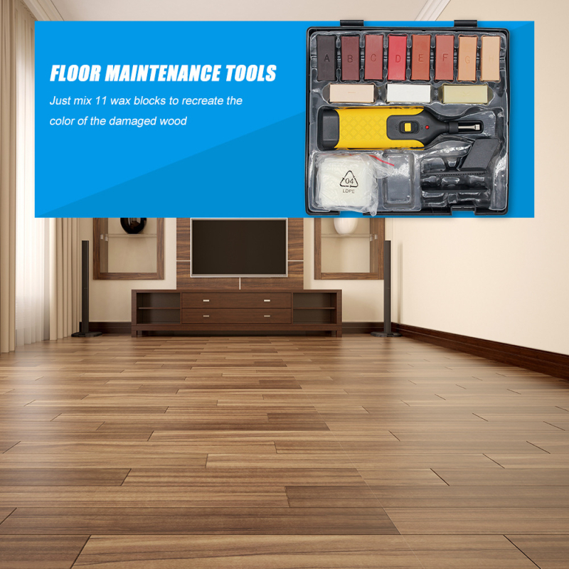 Σετ εργαλείων επισκευής δαπέδων: εγκατάσταση δαπέδων και επισκευή κενών, 16 τεμάχια, βρετανικού στυλ, οικιακή χρήση, συντήρηση εργαλείων