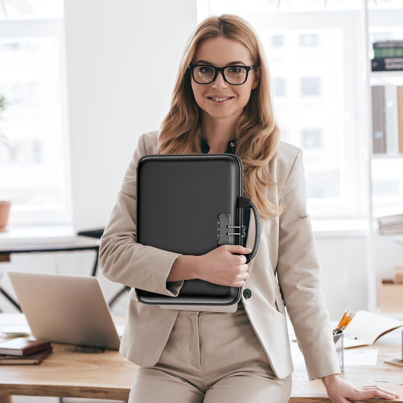 Yinoda Документна чанта за съхранение, огнеупорен материал от течни силиконови влакна, цип, портфейлоподобна форма, код Ynd-2506