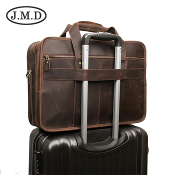 Мъжка делова чанта от естествена кожа, кръстосана презрамка, горен слой телешка кожа, цип YKK, водоустойчива и разширяема, Gometa