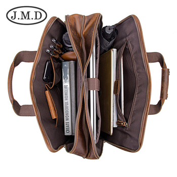 Мъжка делова чанта от естествена кожа, кръстосана презрамка, горен слой телешка кожа, цип YKK, водоустойчива и разширяема, Gometa