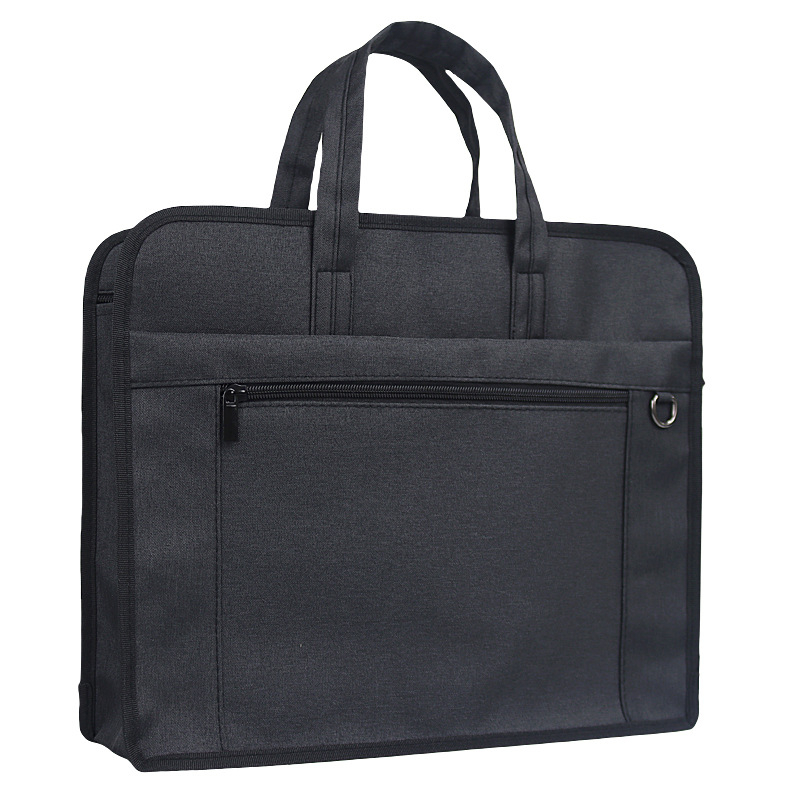 Jianteng платнена чанта за документи с голям капацитет, подсилена конструкция, стил с цип