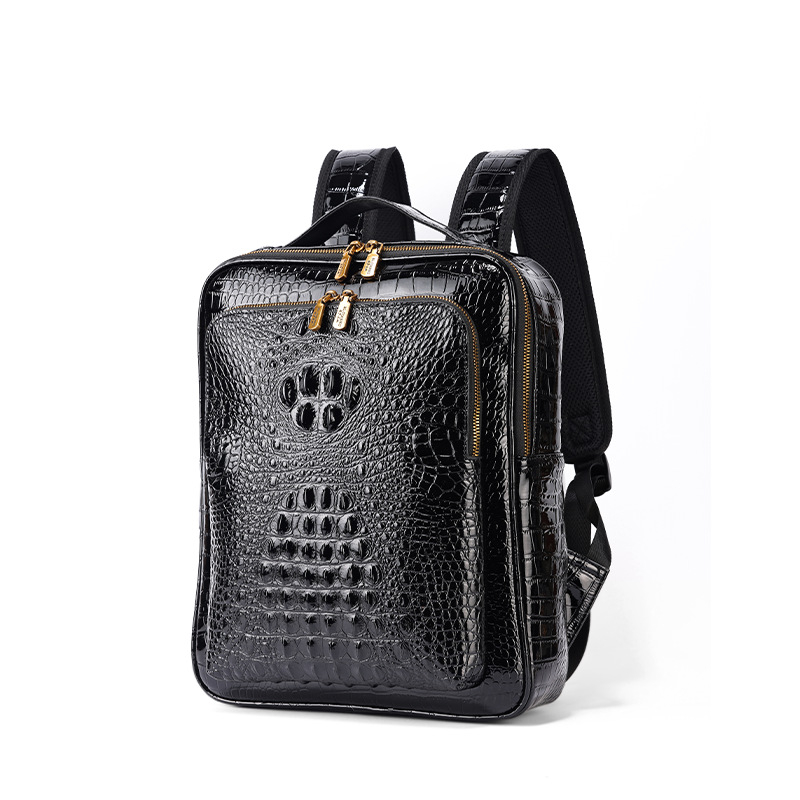 Unisex PU seljakott alligaatori mustriga ärireiside jaoks, mahutavus kuni 20 l, veekindel, sobib 8-tollise sülearvutiga, kumer õlarihm