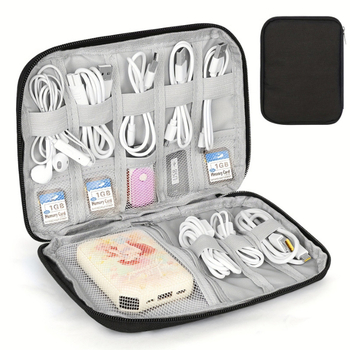 Θήκη αποθήκευσης λουριών ρολογιών – Φορητός ταξιδιωτικός οργανωτής για αξεσουάρ ρολογιών, καλώδια δεδομένων και ακουστικά | Πολυεστέρας, Πολλαπλών χρήσεων, Σύγχρονο μινιμαλιστικό στυλ