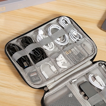 Θήκη αποθήκευσης λουριών ρολογιών – Φορητός ταξιδιωτικός οργανωτής για αξεσουάρ ρολογιών, καλώδια δεδομένων και ακουστικά | Πολυεστέρας, Πολλαπλών χρήσεων, Σύγχρονο μινιμαλιστικό στυλ