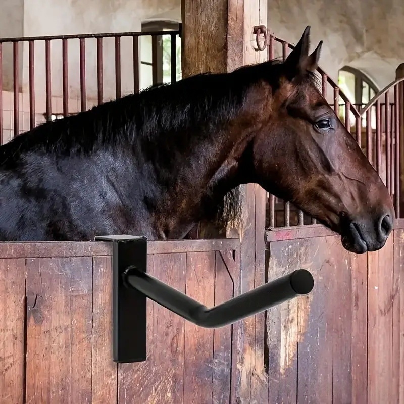 Επιτοίχια βάση για σέλα – μονή ράβδος, χάλυβας με άνθρακα, πολυχρηστική αποθήκευση ιππικού εξοπλισμού