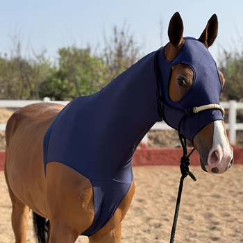 SAIVLON Lycra αντιτριβικός εξοπλισμός για άλογο: κάλυμμα κεφαλής, προστασία πλάτης και ώμων — HORSE02356