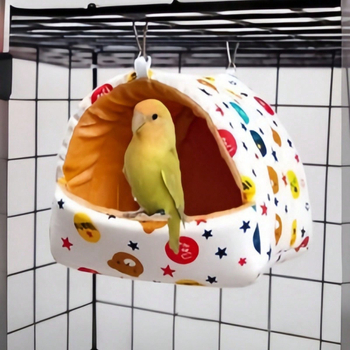 Φωλιά παπαγάλου από βαμβάκι – ζεστή χειμερινή πλεκτή φωλιά για ενήλικο παπαγάλο