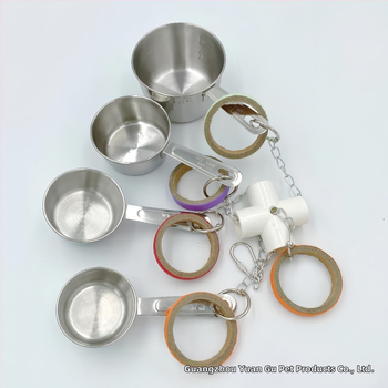 Παιχνίδι για παπαγάλους από ανοξείδωτο ατσάλι με καμπάνα και χάρτινο δαχτυλίδι, διακόσμηση κλουβιού για πουλιά, Μάρκα Yg, Κωδικός 225, για πουλιά