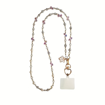 Кристална каишка за телефон, мънистена форма, женски стил, декоративна функция, код yys568, материал: изкуствен кристал