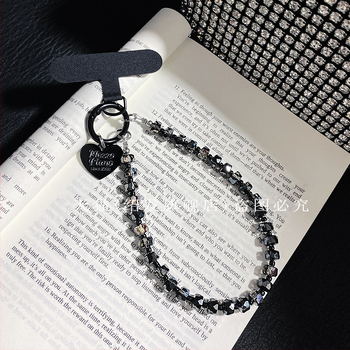 Телефонна каишка с кристали, PC материал, електроплакиран дизайн, унисекс, марка Distinctivity