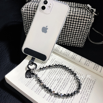 Телефонна каишка с кристали, PC материал, електроплакиран дизайн, унисекс, марка Distinctivity