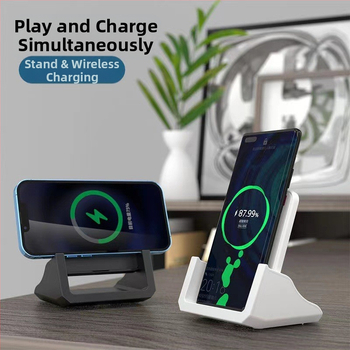 Безжичен заряден държач, вертикален, 15W бързо зареждане, модел jy-01, ABS