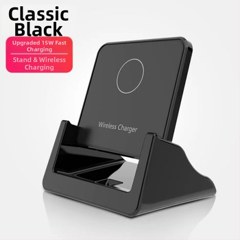 Безжичен заряден държач, вертикален, 15W бързо зареждане, модел jy-01, ABS