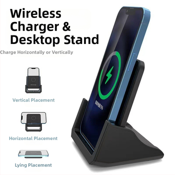 Безжичен заряден държач, вертикален, 15W бързо зареждане, модел jy-01, ABS