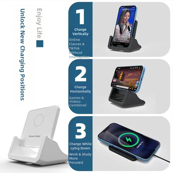 Безжичен заряден държач, вертикален, 15W бързо зареждане, модел jy-01, ABS