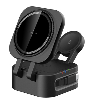 DM-10 Φορητός Ασύρματος Φορτιστής με Μαγνητική Φόρτιση, Μέγ. 15W, QC4.0, 9V2A/5V2A, Αναδιπλούμενος Σχεδιασμός