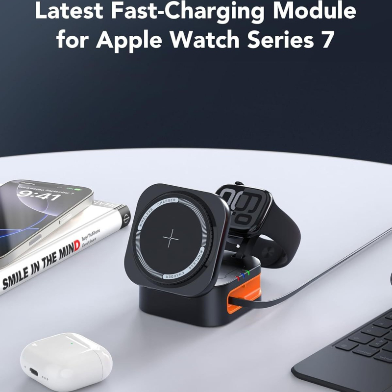 DM-10 Φορητός Ασύρματος Φορτιστής με Μαγνητική Φόρτιση, Μέγ. 15W, QC4.0, 9V2A/5V2A, Αναδιπλούμενος Σχεδιασμός