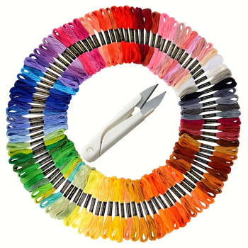 Σετ κλωστών σταυροβελονιάς: 25–447 χρώματα, 6 κλωστές, 8 μέτρα, πολυεστερική κλωστή κεντήματος