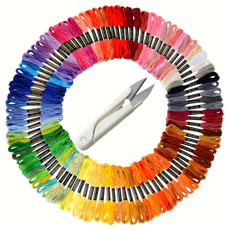 Set niti za križni bod: 25–447 boja, 6 niti, 8 metara, poliester vlakna za šivanje