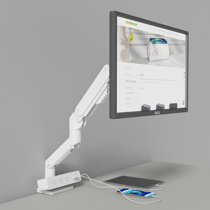 Мониторна стойка за извити екрани 38–49 инча, алуминиева сплав, модел M900, повдигащ тип, марка Aomei