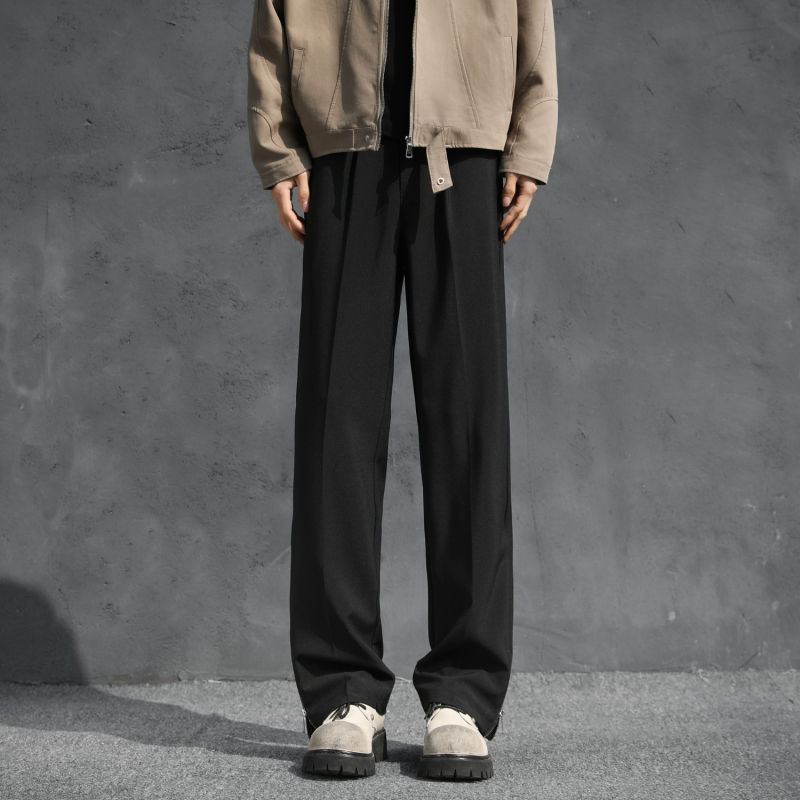 Pantaloni cargo casual - croială lejeră, lungi, talie medie, fermoar