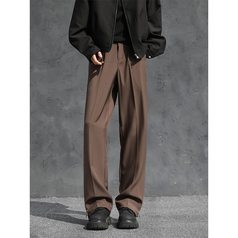 Pantaloni cargo casual - croială lejeră, lungi, talie medie, fermoar