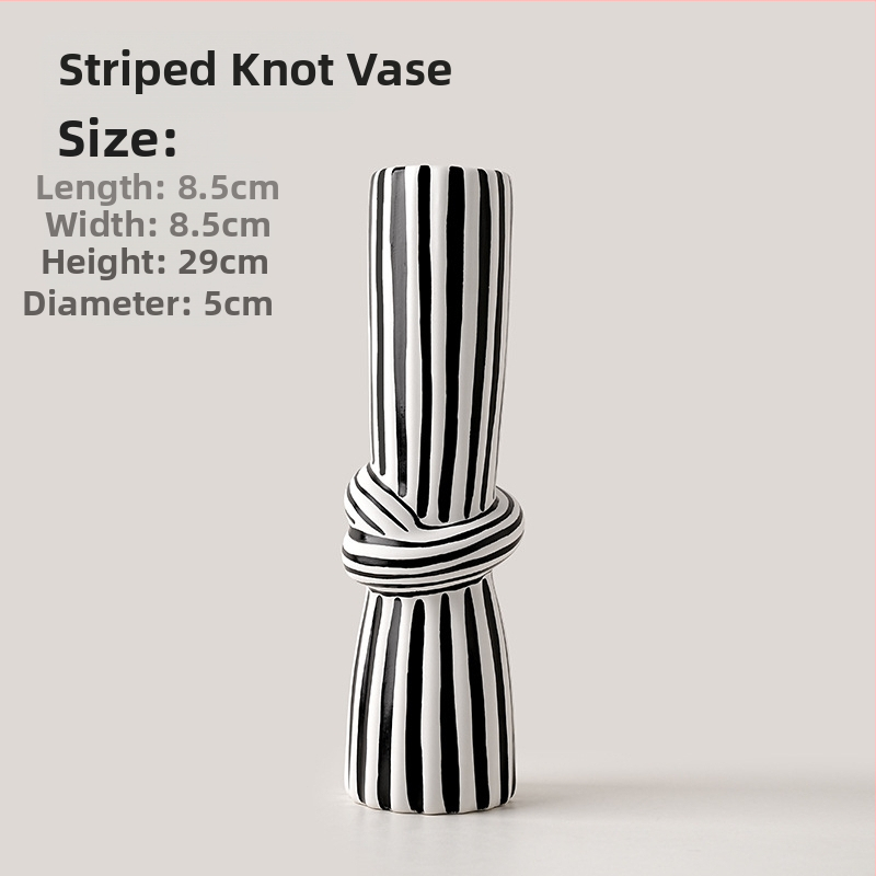 Βάζο από πορσελάνη με σχέδιο ριγέ κόμβου, μοντέρνο μινιμαλιστικό στυλ από Bhm Beihanmei