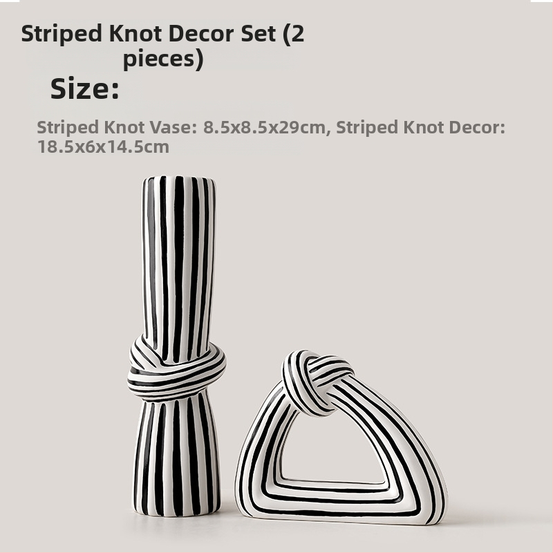 Βάζο από πορσελάνη με σχέδιο ριγέ κόμβου, μοντέρνο μινιμαλιστικό στυλ από Bhm Beihanmei