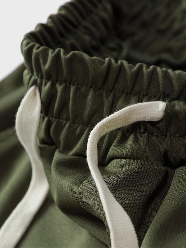 Férfi cargo nadrág fedeles zsebekkel, egyenes szabású, magas derék, bambuszrost anyag