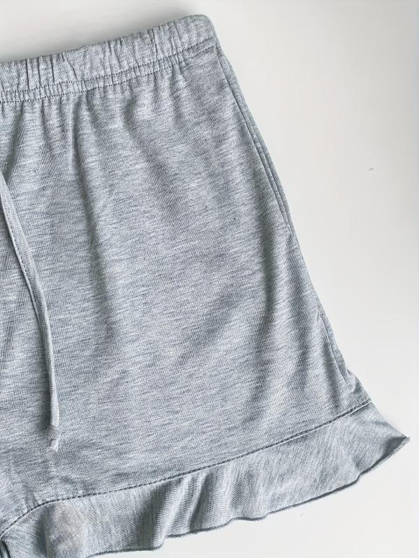 Set de două piese tricotat, casual: top fără mâneci cu guler rotund și pantaloni capri, șnur