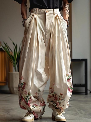 Muške casual hlače, visoki pojas, ravni kroj, skraćena duljina, vlakna bambusa