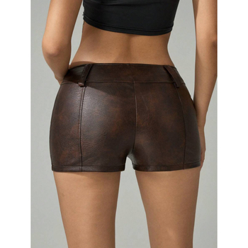 Γυναικείοι σορτς από βαμβάκι με CVC, μήκος εννιά δεκάτων, άνετη γραμμή, ήπια ελαστικότητα