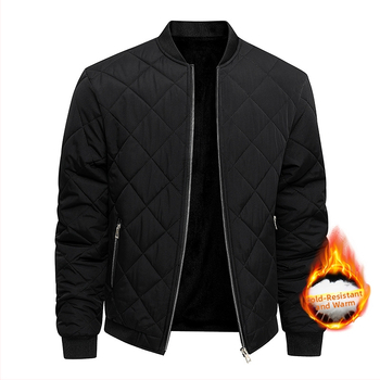 Мъжко зимно бейзболно яке с пухова изолация, подплата от флис, дебело и удобно за ежедневна употреба