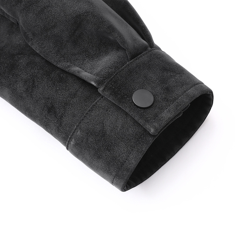 Jaka ar noņemamu kapuci, Corduroy audums, galvenais materiāls: trušu kažokāde, standarta garums, pieguļošs piegriezums – Rudens 2025