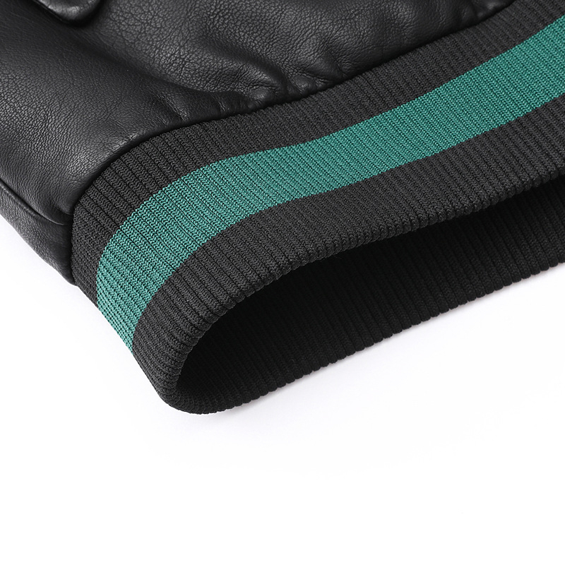 Jachetă din piele sintetică pentru bărbați, cu glugă, guler înalt, stil subțire, toamnă 2025