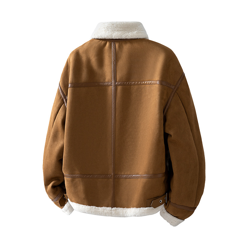 PU ādas jaka – retro stilā, izšūtas detaļas, rāvējslēdzējs, piegriezums