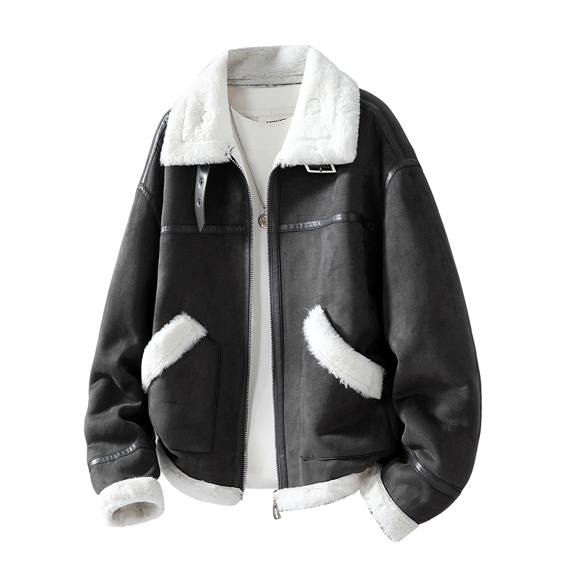 PU ādas jaka – retro stilā, izšūtas detaļas, rāvējslēdzējs, piegriezums