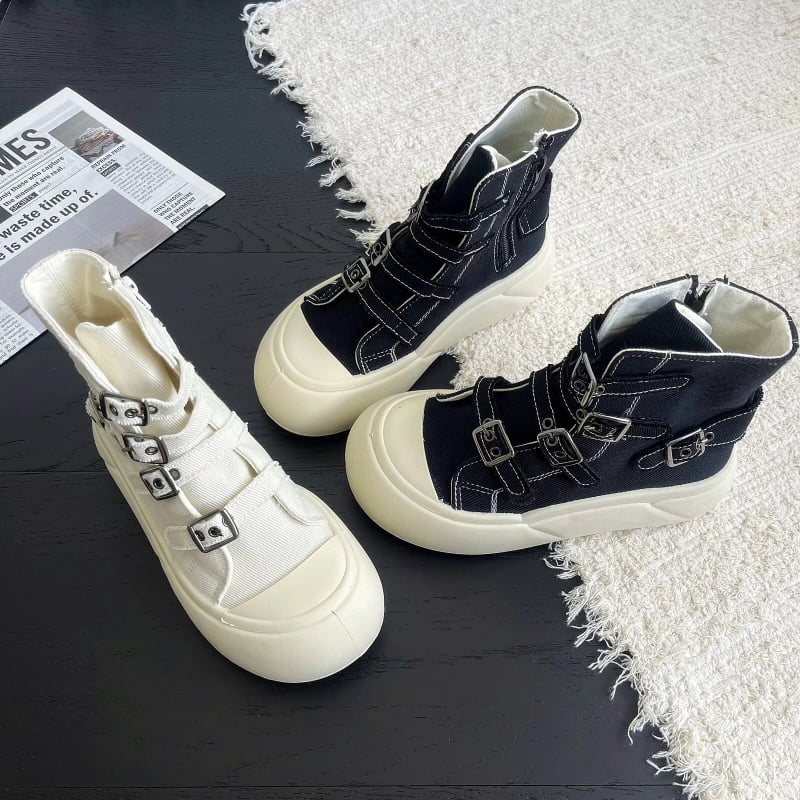 Auduma zābaki ar biezu gumijas zoli, augsts kājs, Velcro aizdare, sievietēm rudens apavi