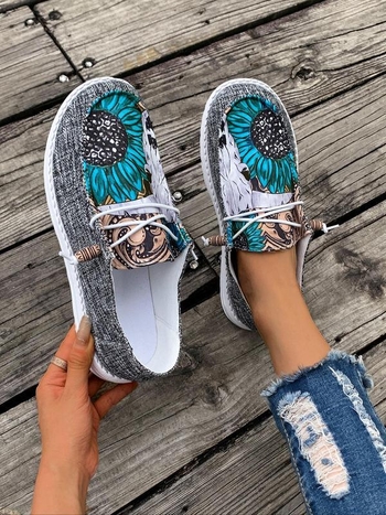 Γυναικείες sneakers με επάνω από ραφία, ριγέ μοτίβο, χωρίς προστασία δακτύλων, 0–1 cm ύψος φτέρνας, rocker σόλα