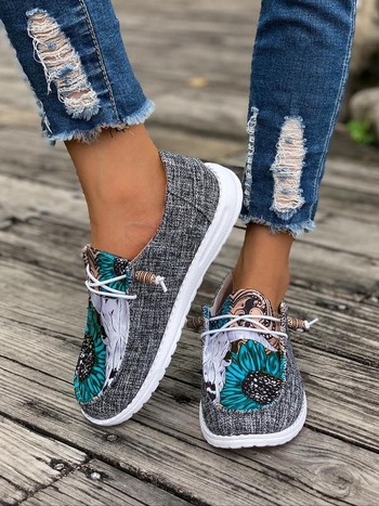 Γυναικείες sneakers με επάνω από ραφία, ριγέ μοτίβο, χωρίς προστασία δακτύλων, 0–1 cm ύψος φτέρνας, rocker σόλα