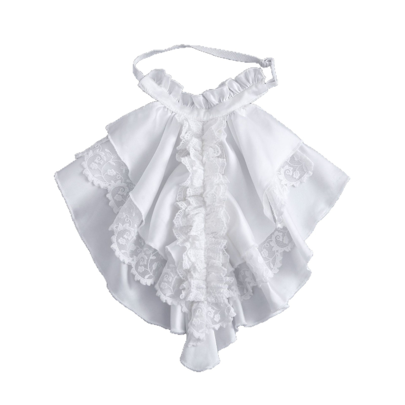 Jabot ovratnik od šifona, podstava od poliestera, europski retro stil, širina 50 cm, cosplay dodatak