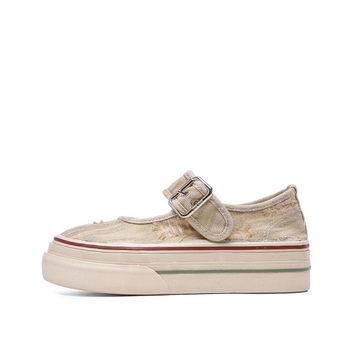 Audekla kedas ar biezu zoli - retro vintage stils, zems augšdaļa, šņorēšana, pavasaris