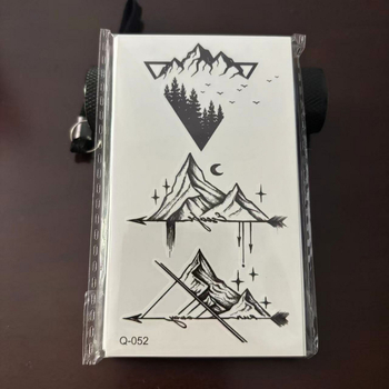 Σετ τατουάζ αυτοκόλλητα με μεταφορά νερού - προσωρινά, μικρές ρεαλιστικές εικόνες, γεωμετρικά σχήματα, μηχανικά παραγόμενα μεταφερόμενα αυτοκόλλητα