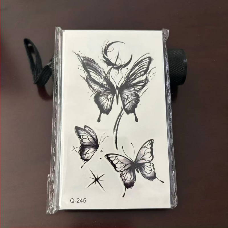 Сет татуировки с воден трансфер - временни, еднократни дизайни с малки изображения, геометрични форми, машиноизработени трансферни стикери