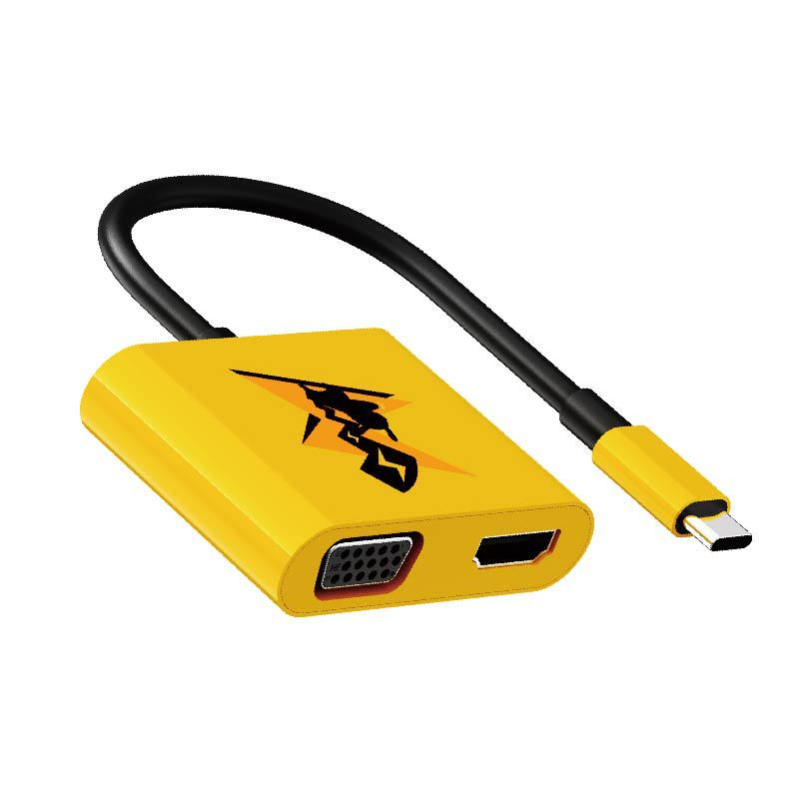 Σταθμός σύνδεσης Type-C USB-C προς HDMI/VGA μετατροπέας, με 1-4 εξόδους, 5 Gbps, Μοντέλο 101040126, Μάρκα JND