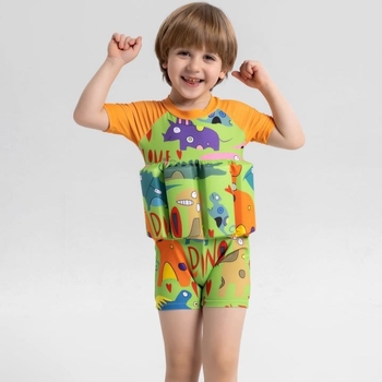 Costum de baie băieți, o piesă, cu flotabilitate, țesătură poliester, 85% poliester, marca Solid Color Sea
