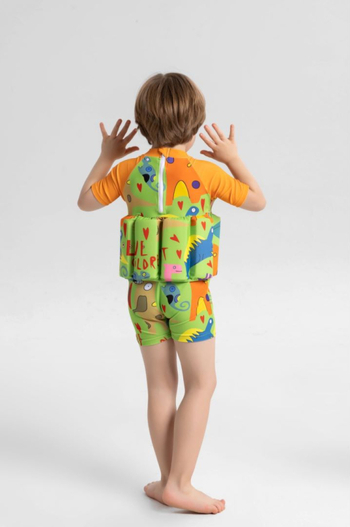 Αγόρι buoyant ολόσωμο μαγιό, γρήγορο στέγνωμα πολυεστέρας, 85% πολυεστέρας, μάρκα Solid Color Sea