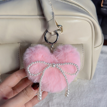 Κλειδοθήκη πλεκτή από μαλλί, μοτίβο καρδιά αγάπης, ημιχειροποίητο, προέλευση Yiwu, Φθινοπωρο 2025