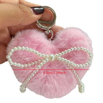 Κλειδοθήκη πλεκτή από μαλλί, μοτίβο καρδιά αγάπης, ημιχειροποίητο, προέλευση Yiwu, Φθινοπωρο 2025