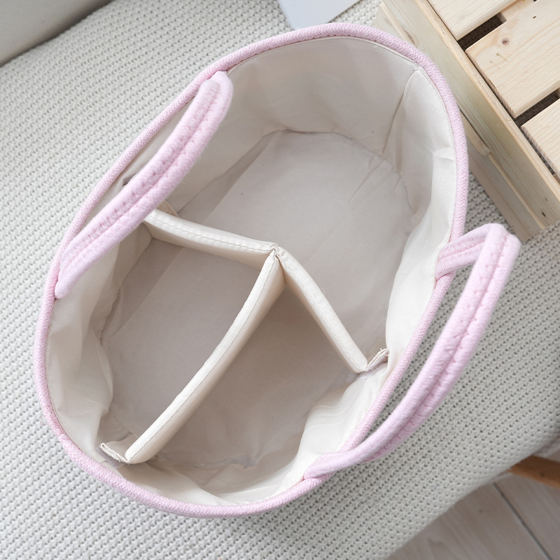 Skladišna košara za bebe s pregradama, pletena od pamukovog konca; model Cotton Rope Baby Basket-01; moderni minimalistički stil; izlazak na tržište proljeće 2025.